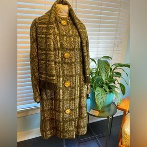 Vintage Handmade Coat with Matching Scarf 🍀